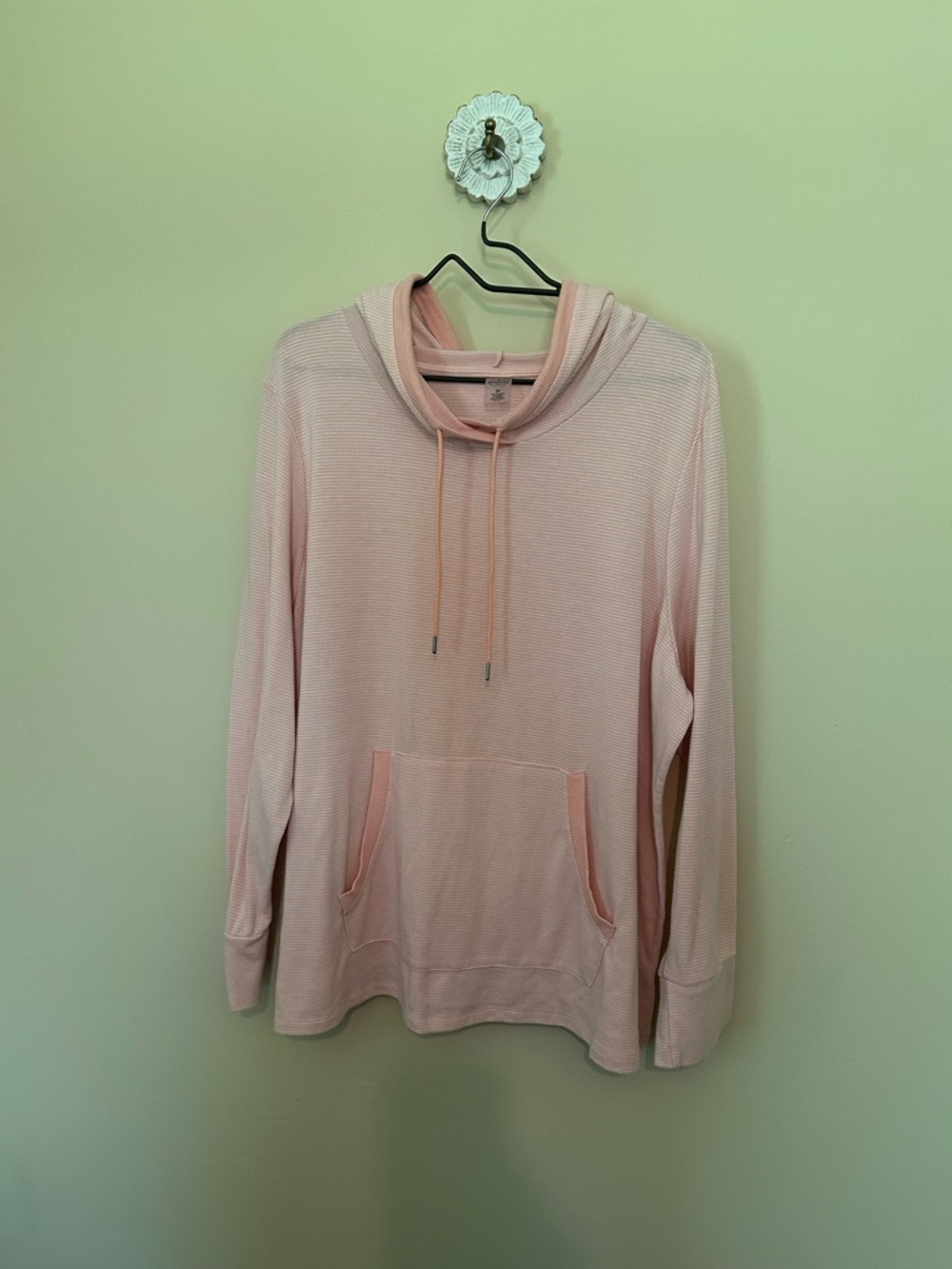 St. John's Bay Light Pink Striped Hoodie